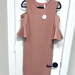 PinkBlush Maternity Dress in Peachy Color NWT